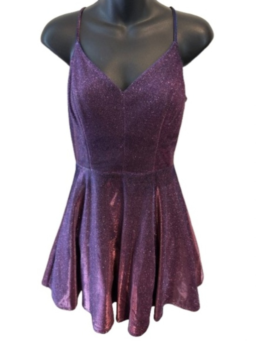 City Studio Deep Purple sparkle mini dress size 9